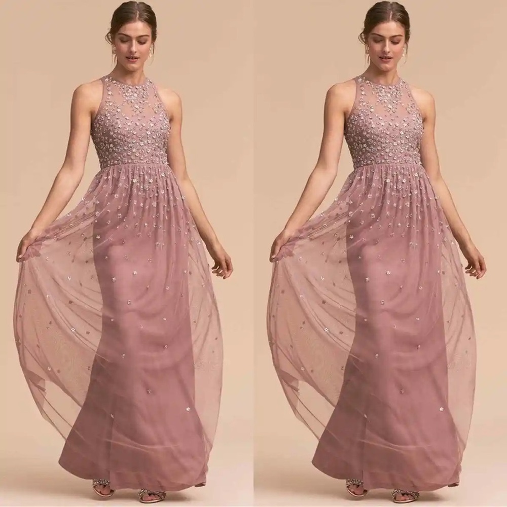 BHLDN Anthropologie Ginny Dress Size 2 mauve NWT